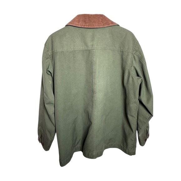 Vintage L.L. Bean Chore Jacket Petite Large Corduroy Barn Utility Coat Lined - Picture 2 of 7